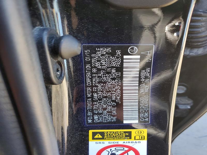 2015 Lexus Ct მანქანა იყიდება აუქციონზე, vin: JTHKD5BH3F2231130, აუქციონის ნომერი: 56114666