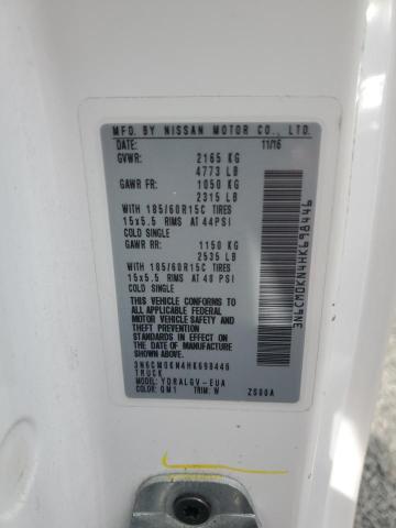 Aukcja sprzedaży 2017 Nissan Nv200, vin: 3N6CM0KN4HK698446, numer aukcji: 48862666