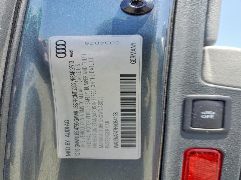 Продажа на аукционе авто 2017 Audi A4, vin: WAUENAF47HN054138, номер лота: 56114466