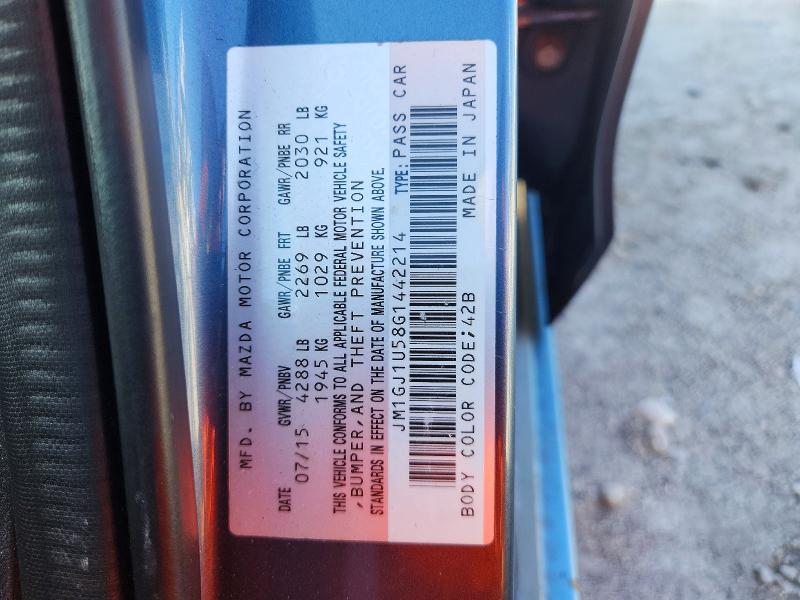 2016 Mazda 6 მანქანა იყიდება აუქციონზე, vin: JM1GJ1U58G1442214, აუქციონის ნომერი: 57067336