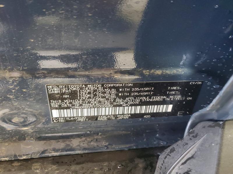 Aukcja sprzedaży 2026 Toyota Rav4, vin: JTM6DRBV5TD000682, numer aukcji: 56550876