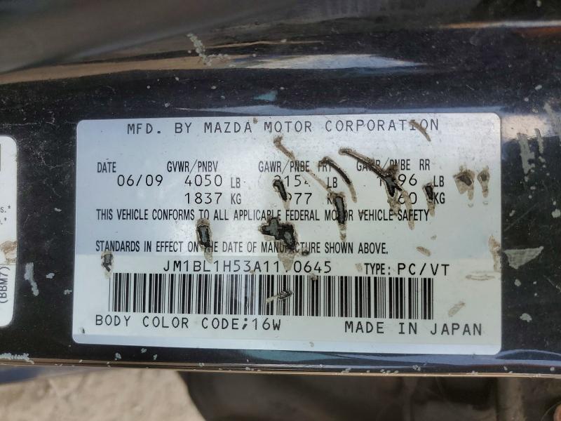 Продажа на аукционе авто 2010 Mazda 3, vin: JM1BL1H53A1170645, номер лота: 56029856