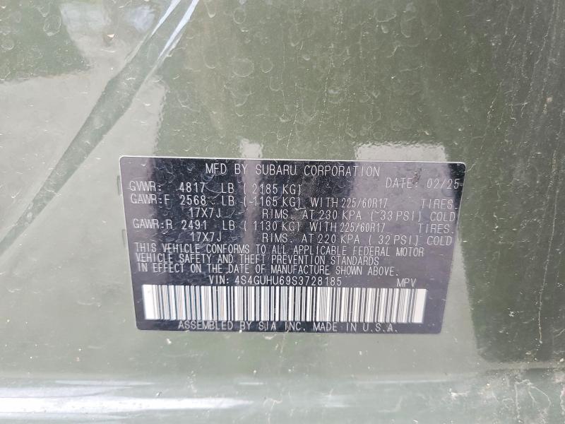 58329816 :رقم المزاد ، 4S4GUHU69S3728185 vin ، 2025 Subaru Crosstrek مزاد بيع