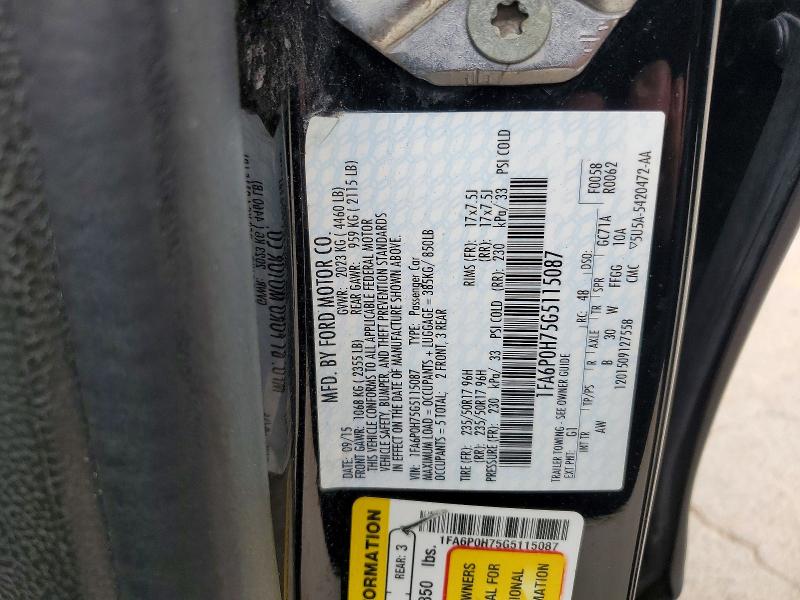 56794506 :رقم المزاد ، 1FA6P0H75G5115087 vin ، 2016 Ford Fusion مزاد بيع