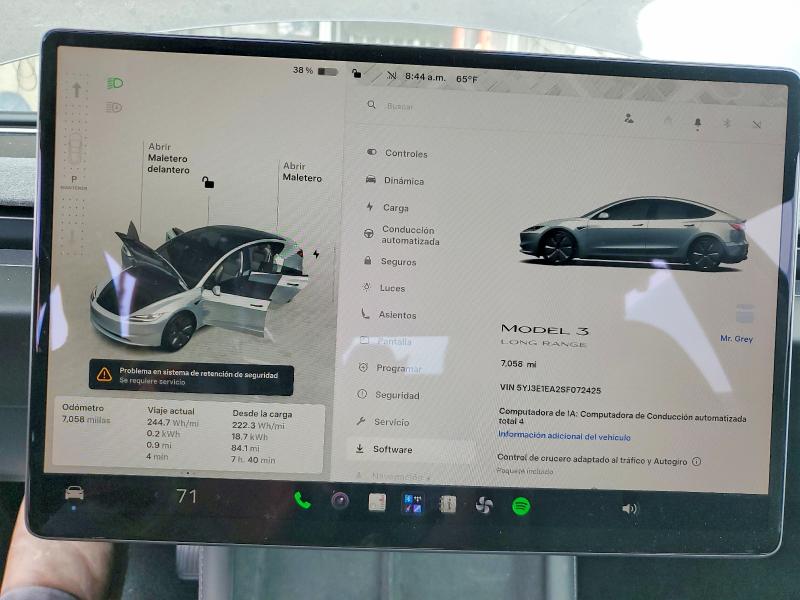 Aukcja sprzedaży 2025 Tesla Model 3, vin: 5YJ3E1EA2SF072425, numer aukcji: 58075286