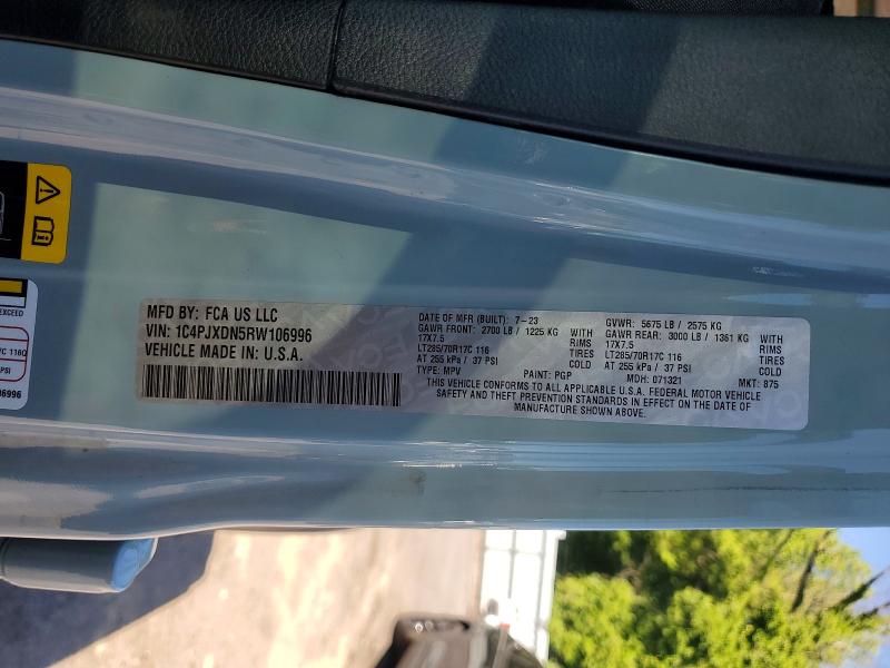 55564186 :رقم المزاد ، 1C4PJXDN5RW106996 vin ، 2024 Jeep Wrangler مزاد بيع