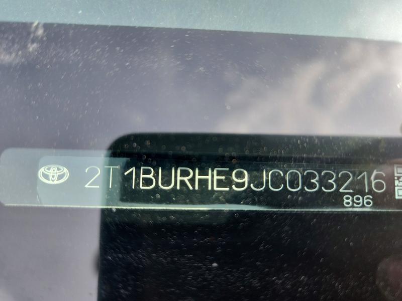 Продажа на аукционе авто 2018 Toyota Corolla, vin: 2T1BURHE9JC033216, номер лота: 56071146