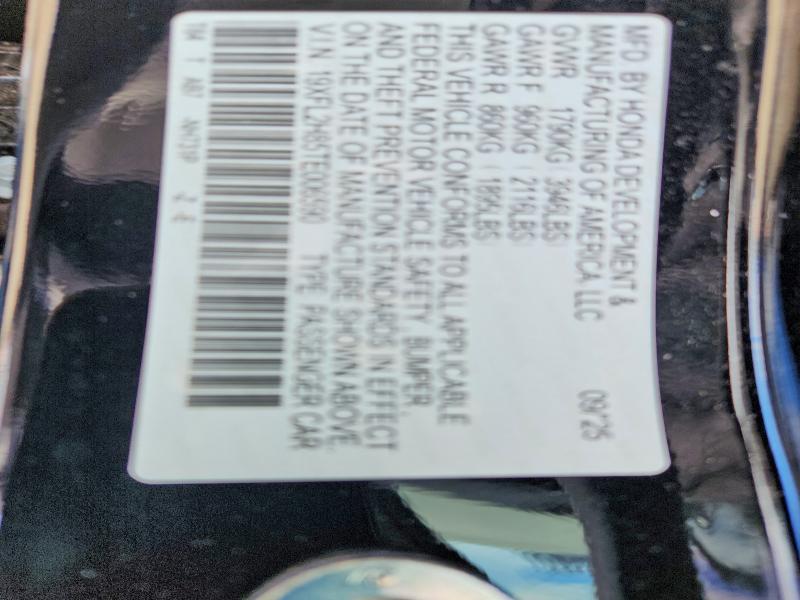 Auction sale of the 2026 Honda Civic, vin: 19XFL2H85TE006590, lot number: 56721146