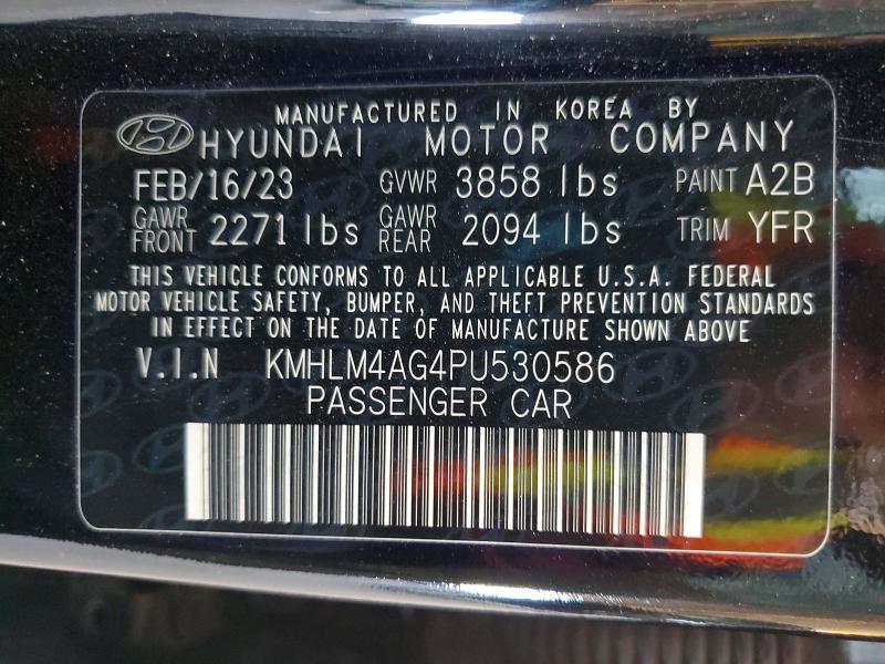 2023 Hyundai Elantra მანქანა იყიდება აუქციონზე, vin: KMHLM4AG4PU530586, აუქციონის ნომერი: 58030446