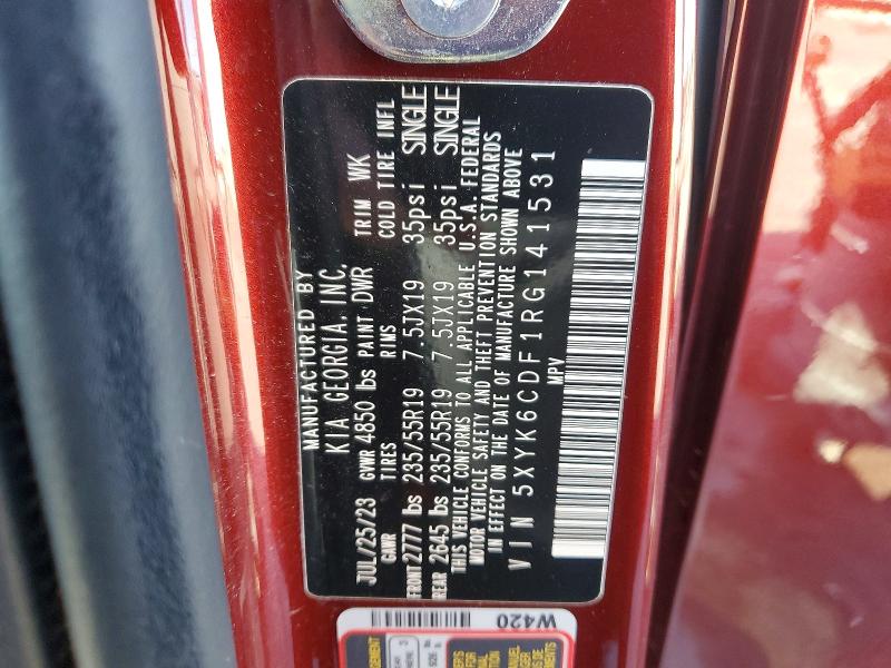 Aukcja sprzedaży 2024 Kia Sportage, vin: 5XYK6CDF1RG141531, numer aukcji: 57251626