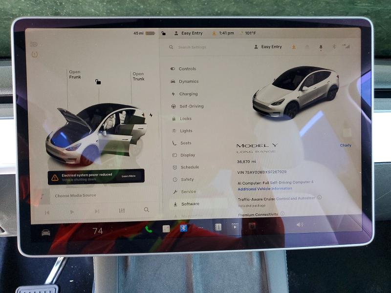 58266356 :رقم المزاد ، 7SAYGDEDXSF267929 vin ، 2025 Tesla Model Y مزاد بيع