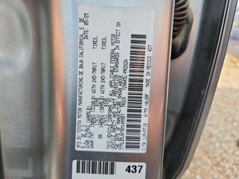Продажа на аукционе авто 2025 Toyota Tacoma, vin: 3TMLB5JN7SM149987, номер лота: 57932826