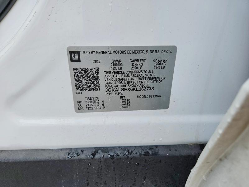 Продаж на аукціоні авто 2019 Gmc Terrain, vin: 3GKALSEX6KL162738, номер лоту: 56538946
