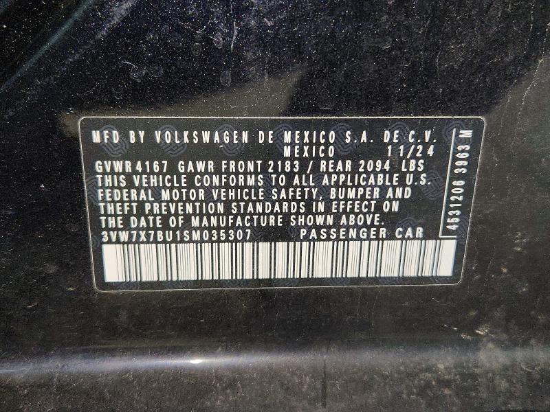 58269866 :رقم المزاد ، 3VW7X7BU1SM035307 vin ، 2025 Volkswagen Jetta مزاد بيع