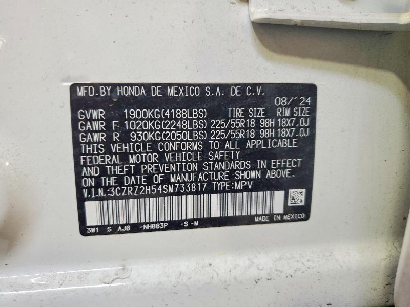 Продаж на аукціоні авто 2025 Honda Hr-v, vin: 3CZRZ2H54SM733817, номер лоту: 55823686