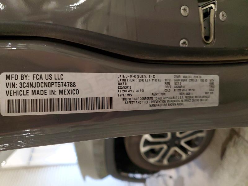 Aukcja sprzedaży 2023 Jeep Compass, vin: 3C4NJDCN0PT574788, numer aukcji: 57373556