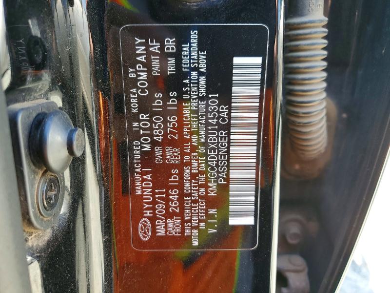 56694016 :رقم المزاد ، KMHGC4DEXBU145301 vin ، 2011 Hyundai Genesis مزاد بيع