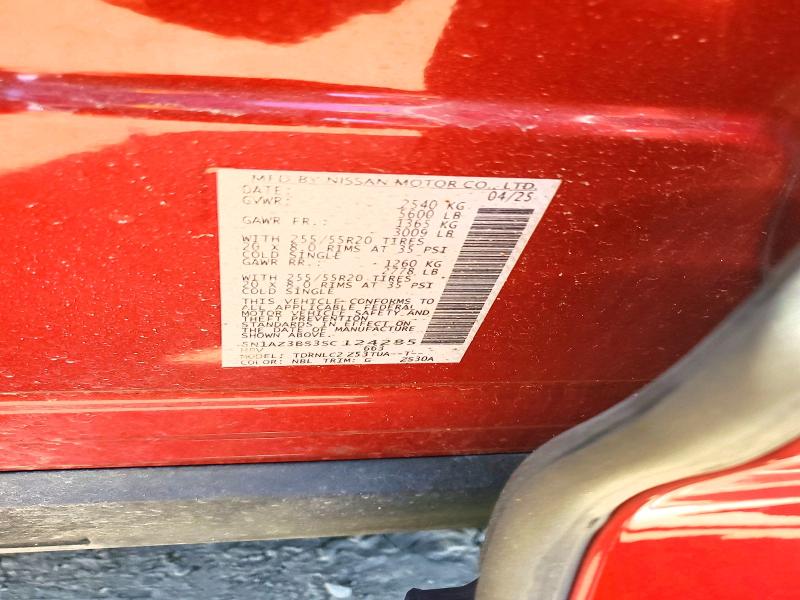 Продажа на аукционе авто 2025 Nissan Murano, vin: 5N1AZ3BS3SC124285, номер лота: 57289746