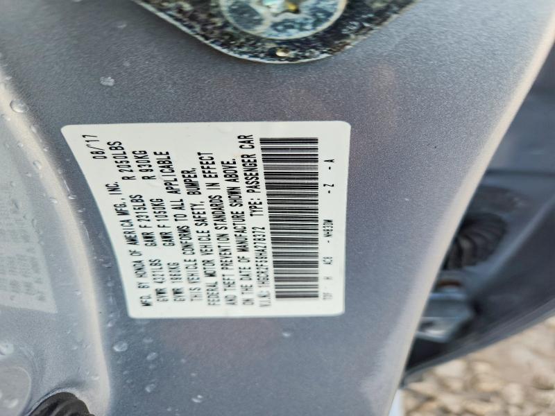 2017 Honda Accord მანქანა იყიდება აუქციონზე, vin: 1HGCR2F59HA278372, აუქციონის ნომერი: 57607316