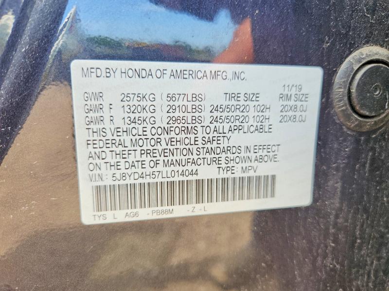 2020 Acura Mdx მანქანა იყიდება აუქციონზე, vin: 5J8YD4H57LL014044, აუქციონის ნომერი: 56303246