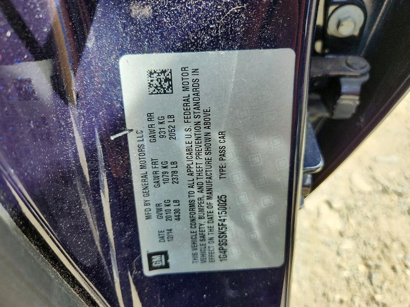 56328176 :رقم المزاد ، 1G4PS5SK5F4150025 vin ، 2015 Buick Verano مزاد بيع