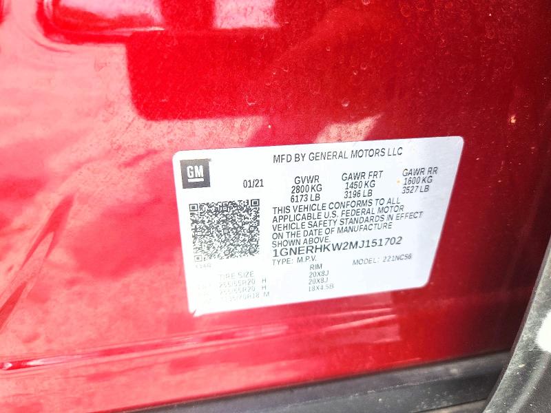 Aukcja sprzedaży 2021 Chevrolet Traverse, vin: 1GNERHKW2MJ151702, numer aukcji: 57476756