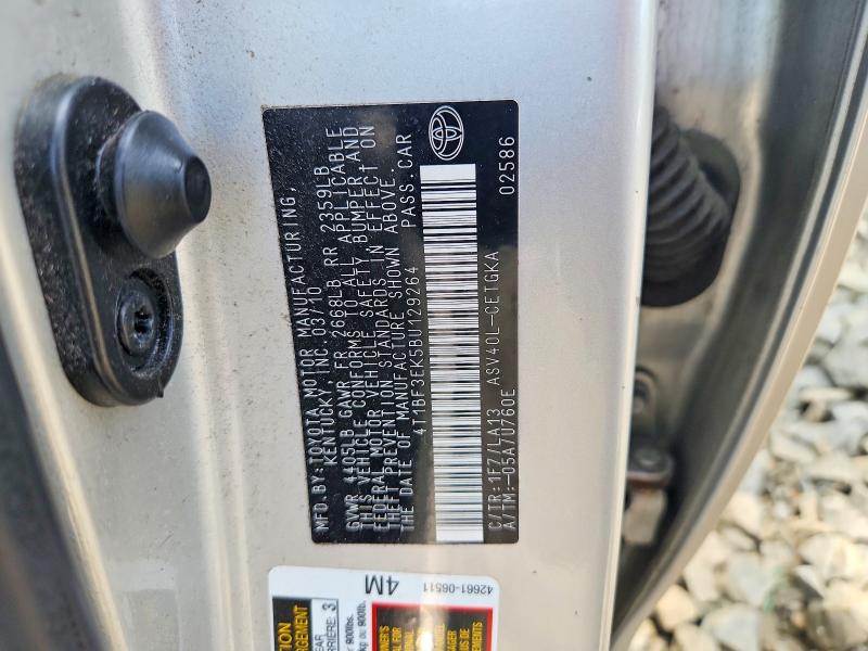 Aukcja sprzedaży 2011 Toyota Camry, vin: 4T1BF3EK5BU129264, numer aukcji: 58945536