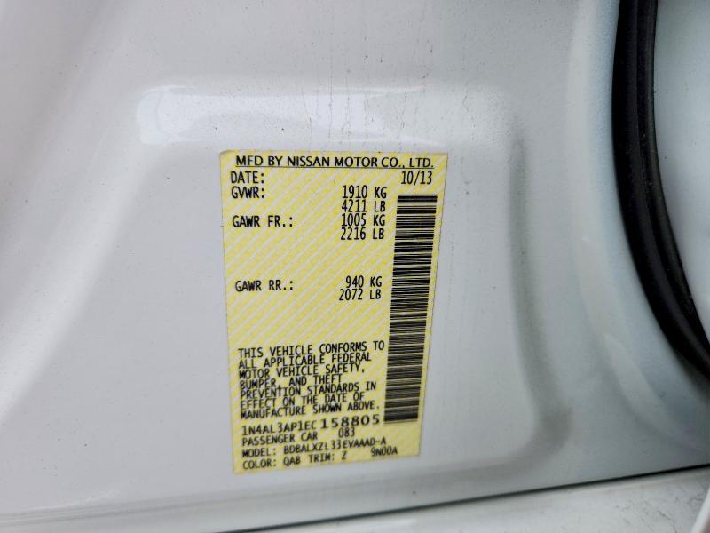 Продаж на аукціоні авто 2014 Nissan Altima, vin: 1N4AL3AP1EC158805, номер лоту: 56547976