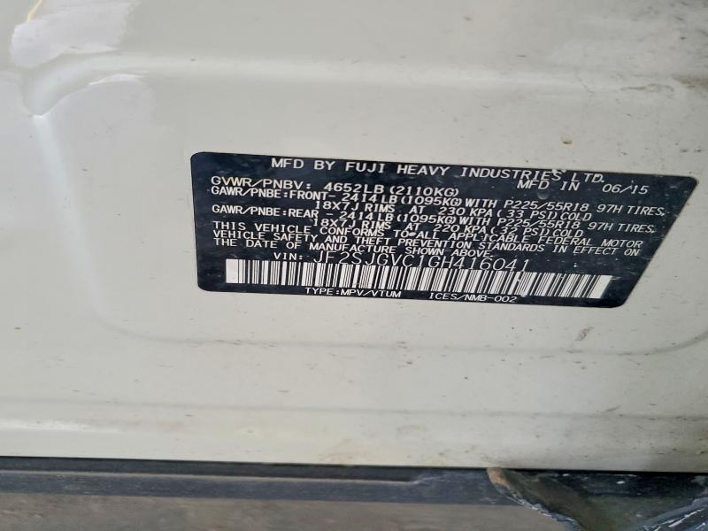 Aukcja sprzedaży 2016 Subaru Forester, vin: JF2SJGVC1GH416041, numer aukcji: 57751076