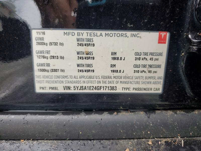 Aukcja sprzedaży 2016 Tesla Model S, vin: 5YJSA1E24GF171383, numer aukcji: 56124946