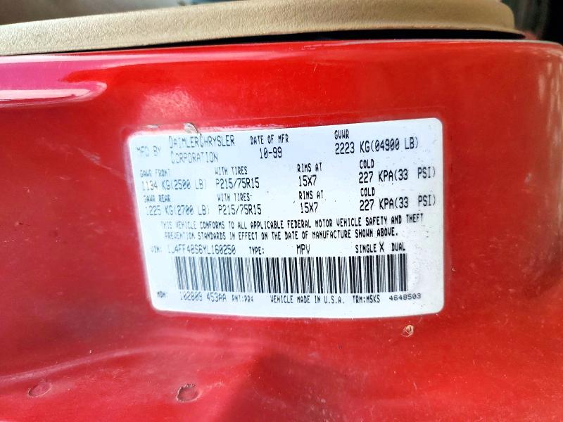 Продажа на аукционе авто 2000 Jeep Cheeroke, vin: 1J4FF48S6YL160250, номер лота: 57912716