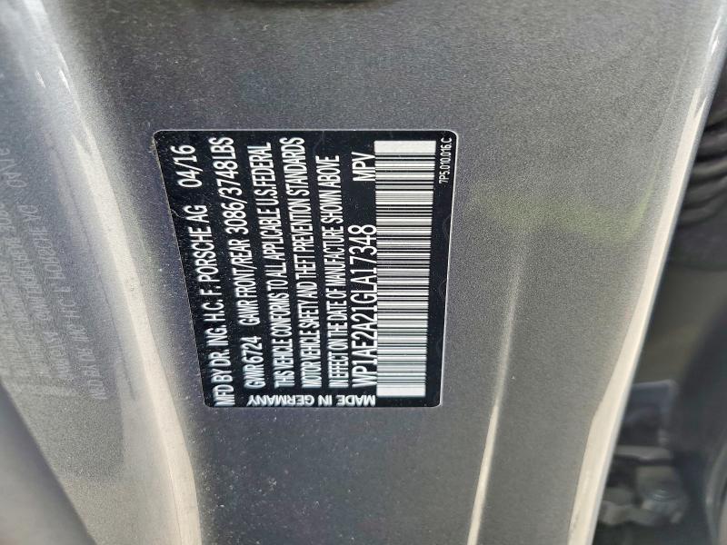 Aukcja sprzedaży 2016 Porsche Cayenne, vin: WP1AE2A21GLA17348, numer aukcji: 58926986