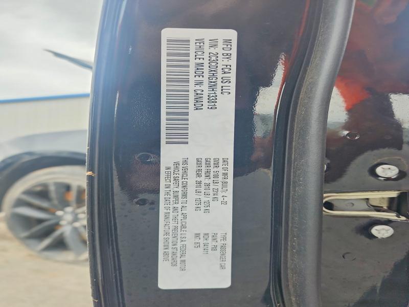 2022 Dodge Charger მანქანა იყიდება აუქციონზე, vin: 2C3CDXHGXNH133819, აუქციონის ნომერი: 57401256