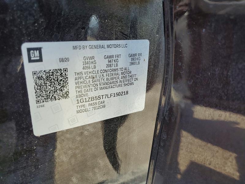 Aukcja sprzedaży 2020 Chevrolet Malibu, vin: 1G1ZB5ST7LF150218, numer aukcji: 57220216