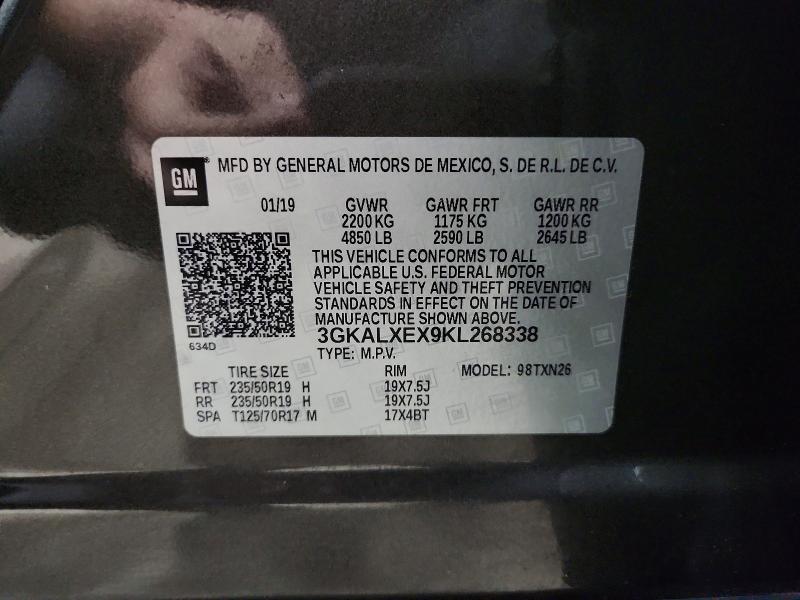 Aukcja sprzedaży 2019 Gmc Terrain, vin: 3GKALXEX9KL268338, numer aukcji: 57637706