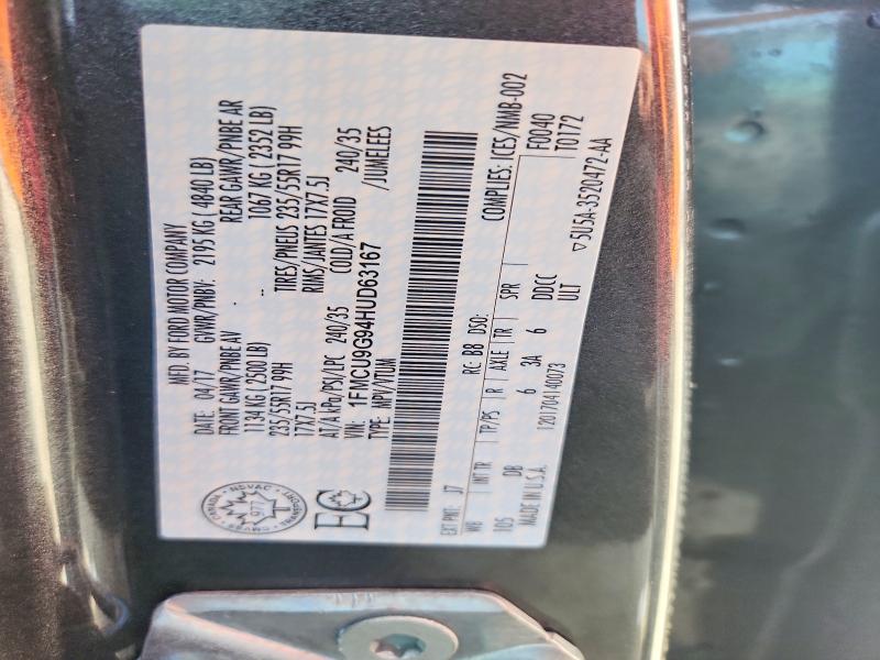 Aukcja sprzedaży 2017 Ford Escape, vin: 1FMCU9G94HUD63167, numer aukcji: 55436056