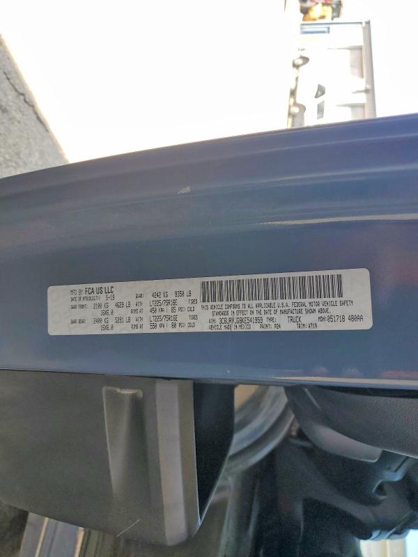 2019 Ram Promaster 3500 მანქანა იყიდება აუქციონზე, vin: 3C6URVJG8KE541959, აუქციონის ნომერი: 58146226
