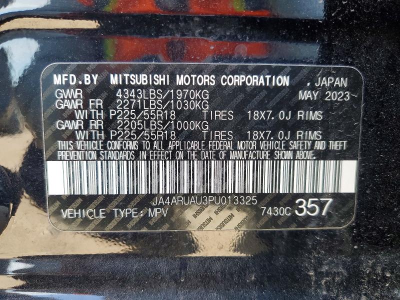 56828746 :رقم المزاد ، JA4ARUAU3PU013325 vin ، 2023 Mitsubishi Outlander Sport مزاد بيع