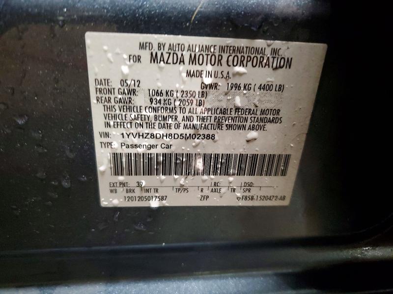 Продаж на аукціоні авто 2013 Mazda 6, vin: 1YVHZ8DH8D5M02388, номер лоту: 58200166