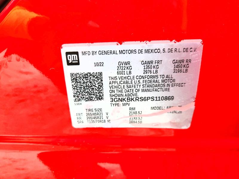 58246206 :رقم المزاد ، 3GNKBKRS6PS110869 vin ، 2023 Chevrolet Blazer مزاد بيع