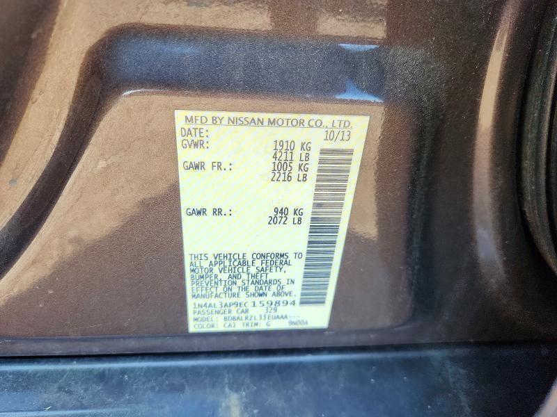 Aukcja sprzedaży 2014 Nissan Altima, vin: 1N4AL3AP9EC159894, numer aukcji: 58240416