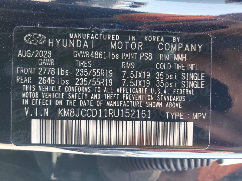 56128326 :رقم المزاد ، KM8JCCD11RU152161 vin ، 2024 Hyundai Tucson مزاد بيع