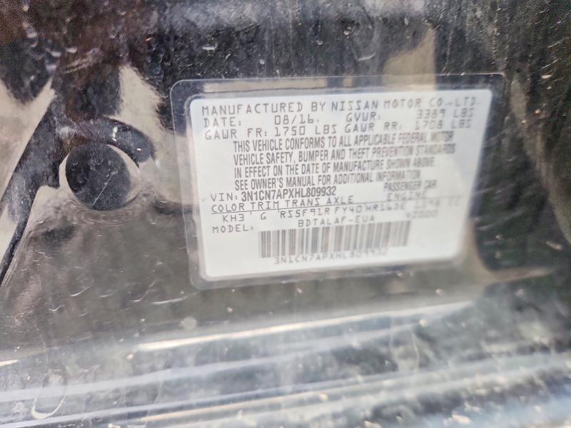 Aukcja sprzedaży 2017 Nissan Versa, vin: 3N1CN7APXHL809932, numer aukcji: 59085726