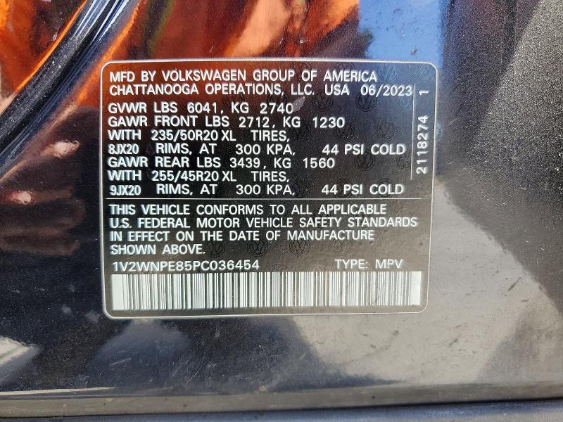 Продажа на аукционе авто 2023 Volkswagen Id.4, vin: 1V2WNPE85PC036454, номер лота: 56355196