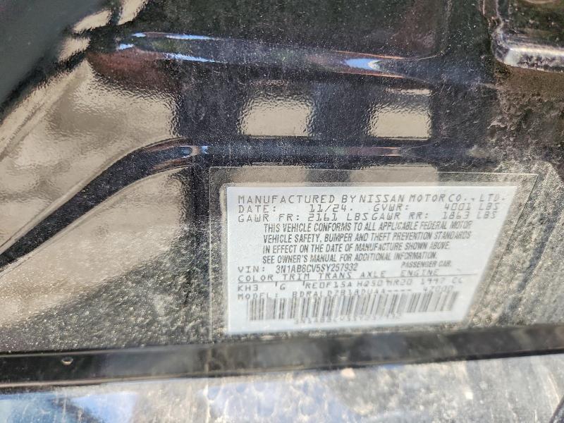 Auction sale of the 2025 Nissan Sentra, vin: 3N1AB8CV5SY257932, lot number: 58532786
