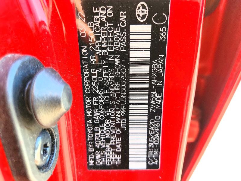 55549606 :رقم المزاد ، JTDL9MFU5N3037507 vin ، 2022 Toyota Prius مزاد بيع