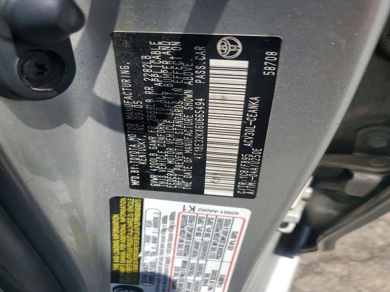 Продажа на аукционе авто 2006 Toyota Camry, vin: 4T1BE32KX6U665494, номер лота: 58567516