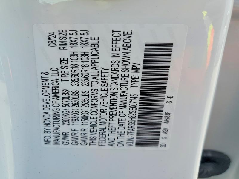 56529336 :رقم المزاد ، 7FARS5H82SE007145 vin ، 2025 Honda Cr-v مزاد بيع
