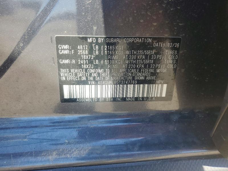Aukcja sprzedaży 2026 Subaru Crosstrek, vin: 4S4GUHL65T3747769, numer aukcji: 56154276