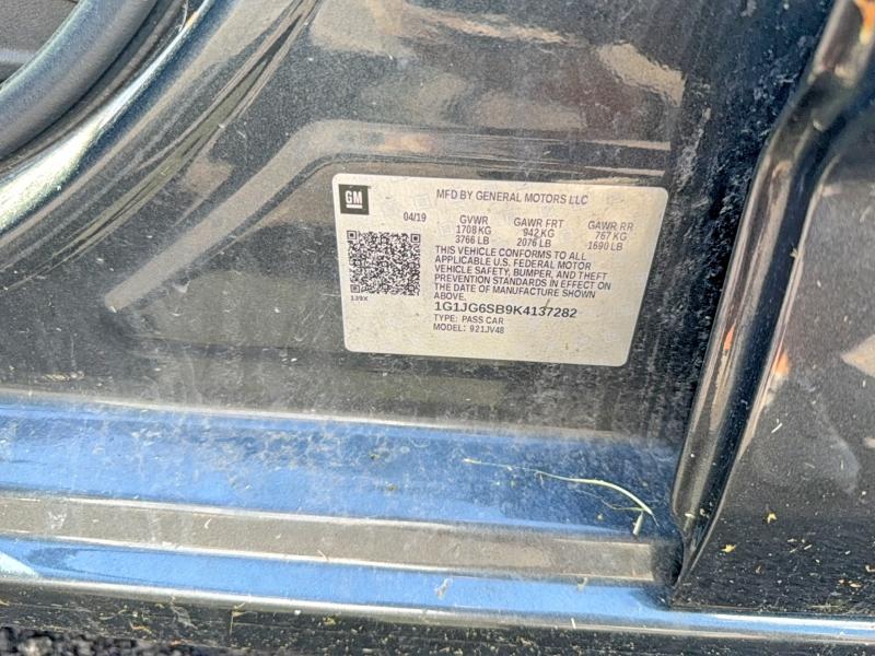 2019 Chevrolet Sonic მანქანა იყიდება აუქციონზე, vin: 1G1JG6SB9K4137282, აუქციონის ნომერი: 58103516